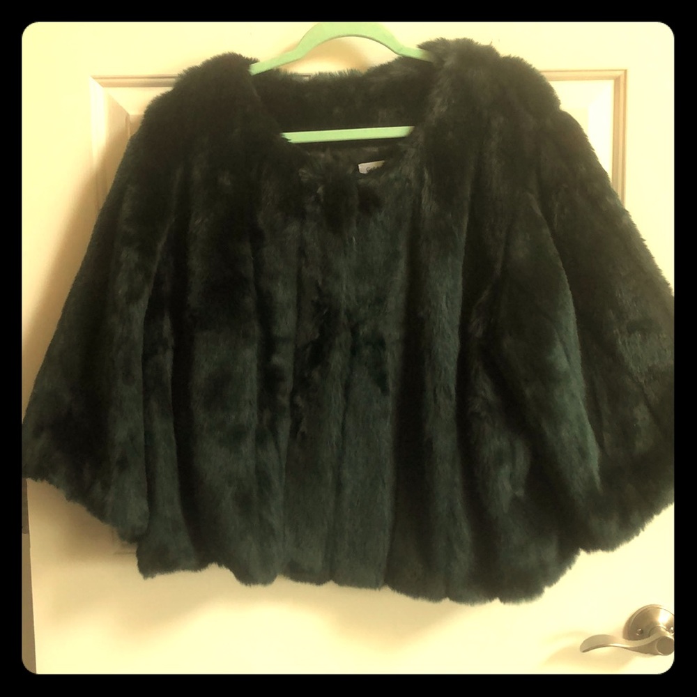Calvin Klein Mermaid Green/ Shag Fur Coat